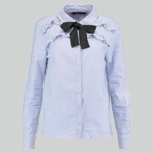 Walter Baker Ruffle-trimmed Shirt MSRP $150